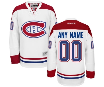 Youth Montreal Canadiens White Away Custom Stitched NHL 2016 Reebok Hockey Jersey