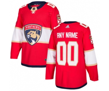 Custom Men's Florida Panthers Red 2017-2018 Home Adidas Hockey Jersey