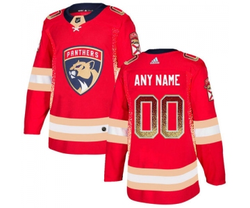 Men's Florida Panthers Red Customized Drift Fashion Adidas Jersey