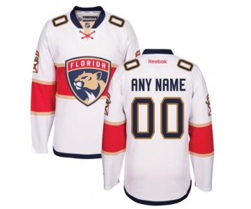 Youth Florida Panthers Reebok White Away Premier Custom Jersey
