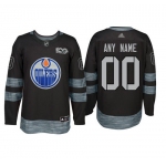 Adidas Edmonton Oilers Black 1917-2017 100th Anniversary Stitched NHL Custom Jersey