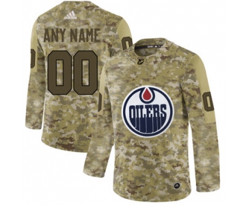 Edmonton Oilers Camo Men's Customized Adidas Jersey