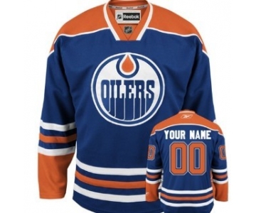 Edmonton Oilers Mens Customized Blue Jersey