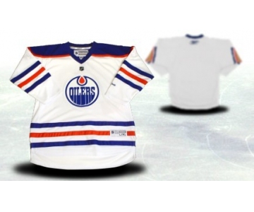 Edmonton Oilers Youths Customized White Thrid Jersey