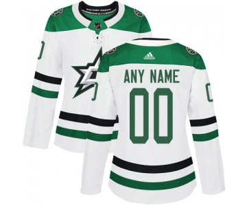 Women's Adidas Dallas Stars Away NHL Authentic White Customized Jersey