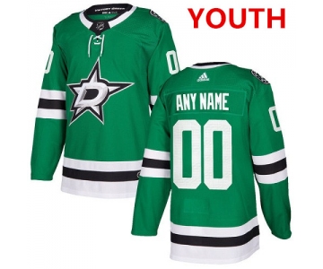 Youth Adidas Dallas Stars Customized Authentic Green Home NHL Jersey