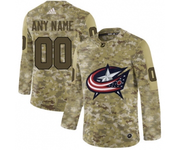 Columbus Blue Jackets Camo Men's Customized Adidas Jersey