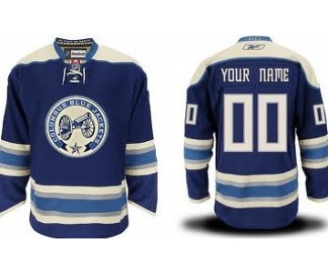 Columbus Blue Jackets Mens Customized Blue Third Jersey
