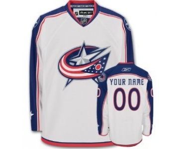 Columbus Blue Jackets Mens Customized White Jersey