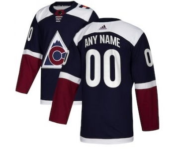 Kids Colorado Avalanche adidas Navy Alternate Authentic Custom Jersey