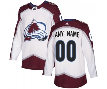 Men's Adidas Colorado Avalanche NHL Authentic White Customized Jersey