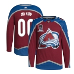 Men's Colorado Avalanche Avtive Player Custom 2022 Burgundy Stanley Cup Champions Patch Stitched Jersey