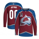 Men's Colorado Avalanche Avtive Player Custom 2022 Burgundy Stanley Cup Champions Patch Stitched Jersey