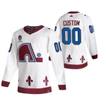 Men's Colorado Avalanche Avtive Player Custom 2022 White Stanley Cup Champions Patch Stitched Jersey