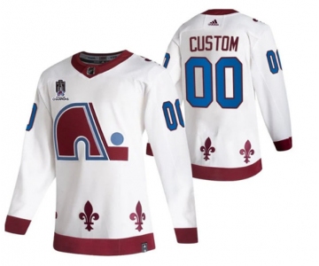 Men's Colorado Avalanche Avtive Player Custom 2022 White Stanley Cup Champions Patch Stitched Jersey