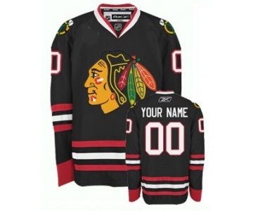 Chicago Blackhawks Mens Customized Black Jersey