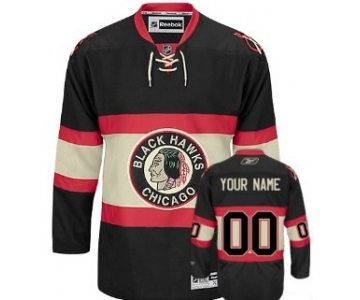 Chicago Blackhawks Mens Customized Black Third Jersey