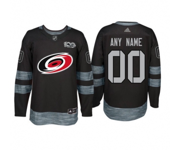 Adidas Carolina Hurricanes Black 1917-2017 100th Anniversary Stitched NHL Custom Jersey