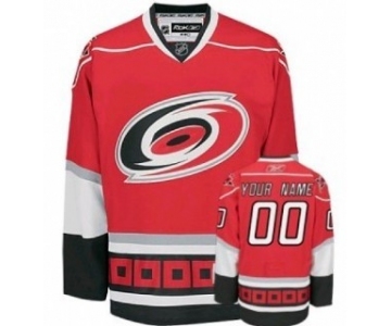 Carolina Hurricanes Mens Customized Red Jersey