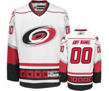 Carolina Hurricanes Mens Customized White Jersey