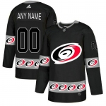 Men's Carolina Hurricanes Custom Black Team Logos Fashion Adidas Jersey