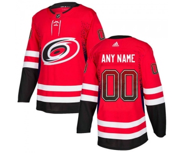 Men's Carolina Hurricanes Red Customized Drift Fashion Adidas Jersey