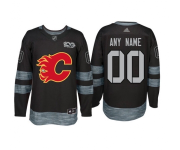 Adidas Calgary Flames Black 1917-2017 100th Anniversary Stitched NHL Custom Jersey