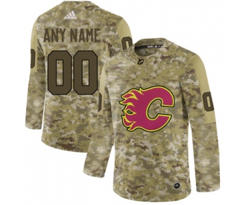 Calgary Flames Camo Men's Customized Adidas Jersey