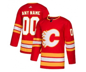 Kids Calgary Flames adidas Red Alternate Authentic Custom Jersey