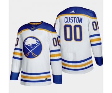 Buffalo Sabres Custom Men's Adidas 2020-21 Away Authentic Player Stitched NHL Jersey White