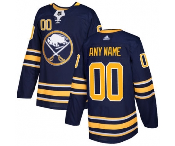 Custom Men's Buffalo Sabres Home Navy Blue Adidas 2017-2018 NHL Jersey