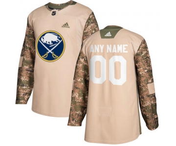 Men's Buffalo Sabres Camo Adidas Veterans Day Custom Practice Jersey