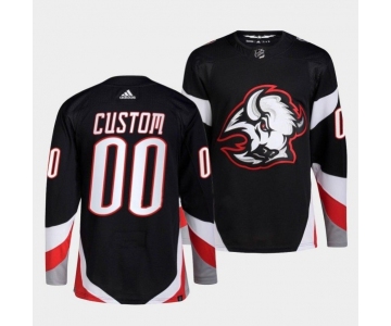 Men's Buffalo Sabres Custom Black 2022-23 Stitched Jersey