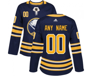 Women's Adidas Buffalo Sabres Customized Authentic Navy Blue Home NHL Jersey