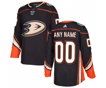 Custom Men's Anaheim Ducks Black 2017-2018 Adidas NHL Jersey