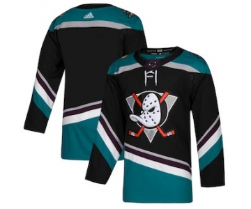 Men's Anaheim Ducks adidas Black Alternate Authentic Blank Jersey