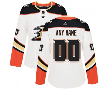Women's Anaheim Ducks adidas White Authentic Custom Jersey