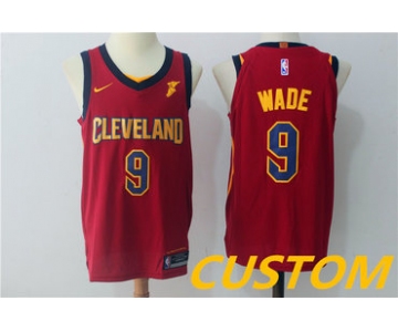 Custom Men's Cleveland Cavaliers Burgundy Red 2017-2018 Nike Swingman Goodyear Stitched NBA Jersey