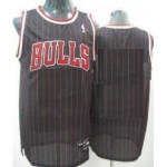 Kids Chicago Bulls Customized Black Pinstripe Jersey