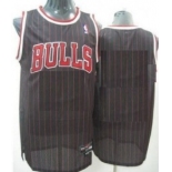 Kids Chicago Bulls Customized Black Pinstripe Jersey