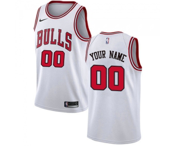 Men's Nike Chicago Bulls Customized Swingman White Association NBA Jersey
