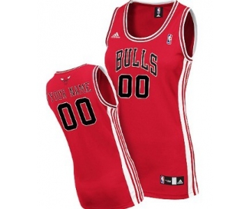 Womens Chicago Bulls Customized Red Jersey