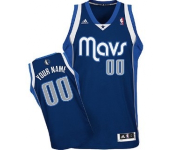 Kids Dallas Mavericks Customized Navy Blue Jersey