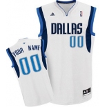 Mens Dallas Mavericks Customized White Jersey