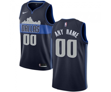Men's Nike Dallas Mavericks Customized Authentic Navy Blue NBA Statement Edition Jersey