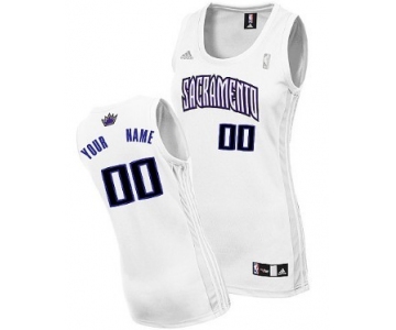 Womens Sacramento Kings Customized White Jersey