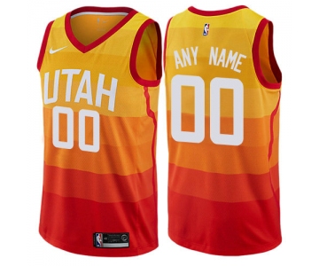 Men's Nike Utah Jazz City Edition Orange Swingman Custom Jersey