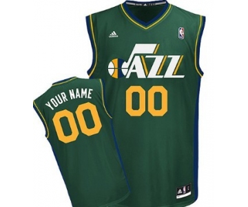 Mens Utah Jazz Customized Green Jersey