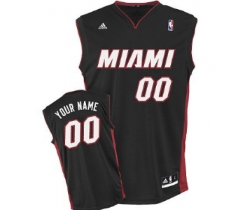 Mens Miami Heat Customized Black Jersey