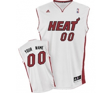 Mens Miami Heat Customized White Jersey